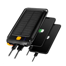 Logilink PA0273 Mobil Power Bank, LiPo, 10.000mAh, napelemes, PD 18W, fekete