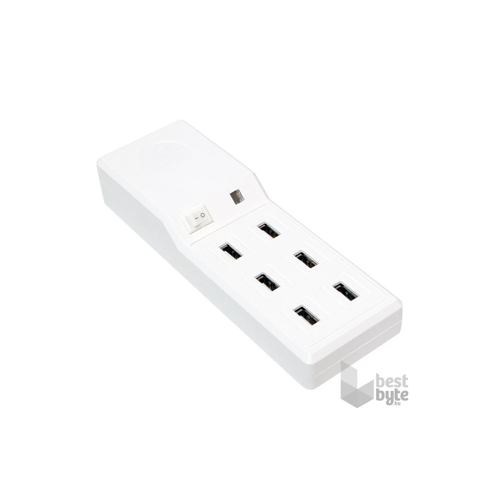Logilink PA0098 50W 6 portos USB asztali töltő