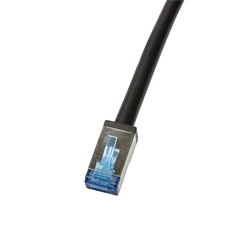 Logilink CQ7063S Patch kábel, kültéri, Cat.6A, S/FTP, fekete, 3 m
