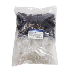 Logilink MP0024 RJ45 moduláris csatlakozó, Cat.6, árnyékolatlan, fekete tartó, 100 db
