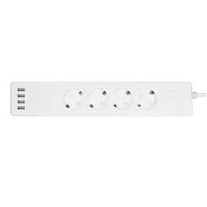 Logilink SH0104 Wi-Fi Smart Socket aljzat, 4 utas, (CEE 7/3), 4x USB, Tuya kompatibilis