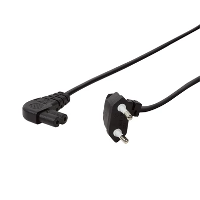 Logilink CP134 Tápkábel, CEE 7/16 - IEC C7 (90 ), fekete, 0,75 m