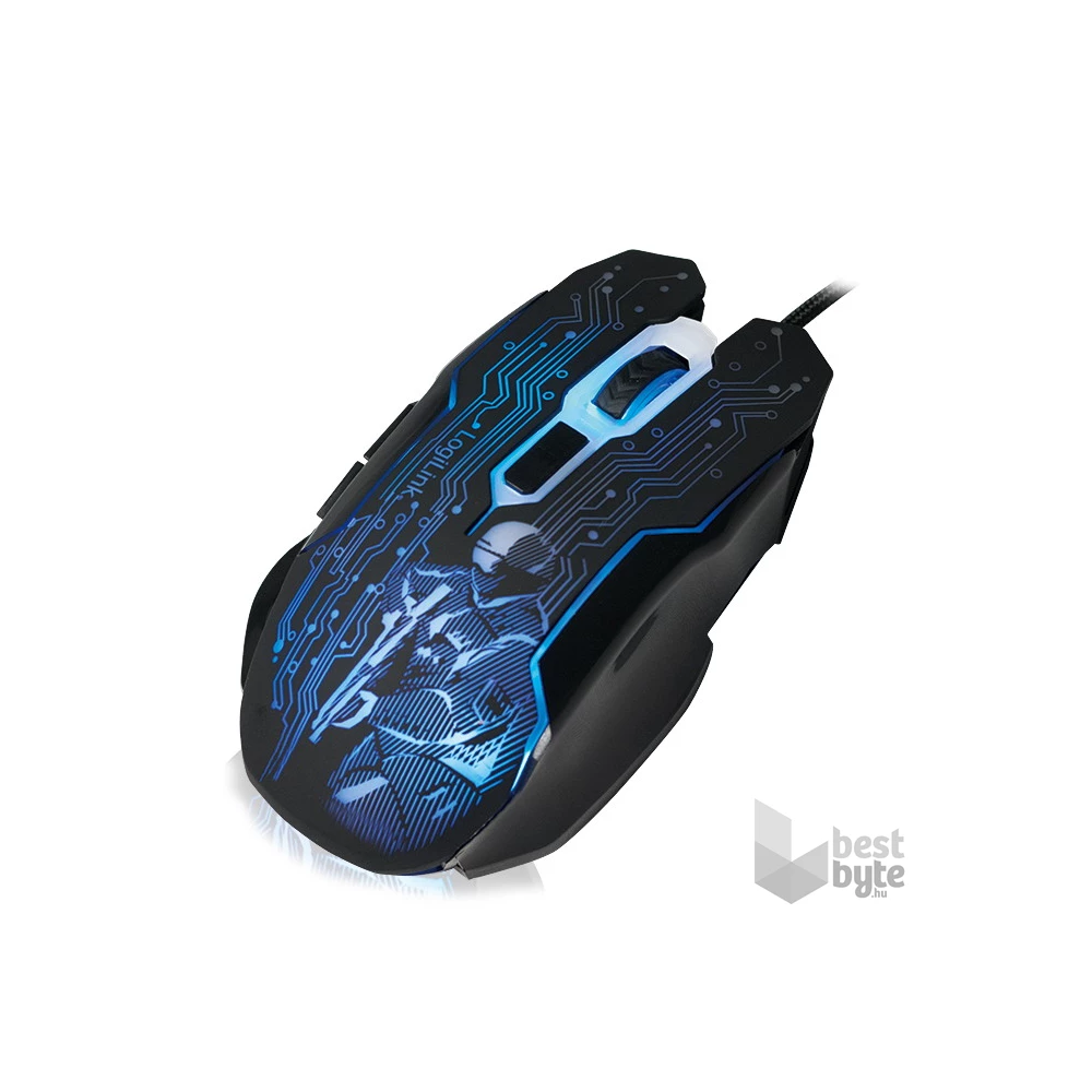Logilink ID0137 USB Gamer egér, 2400 dpi, Fekete