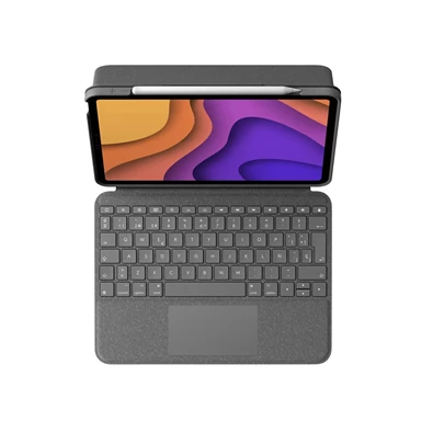Logitech Folio Touch iPad Air 4/5 gen oxfordi szürke billentyűzetes tablet tok UK