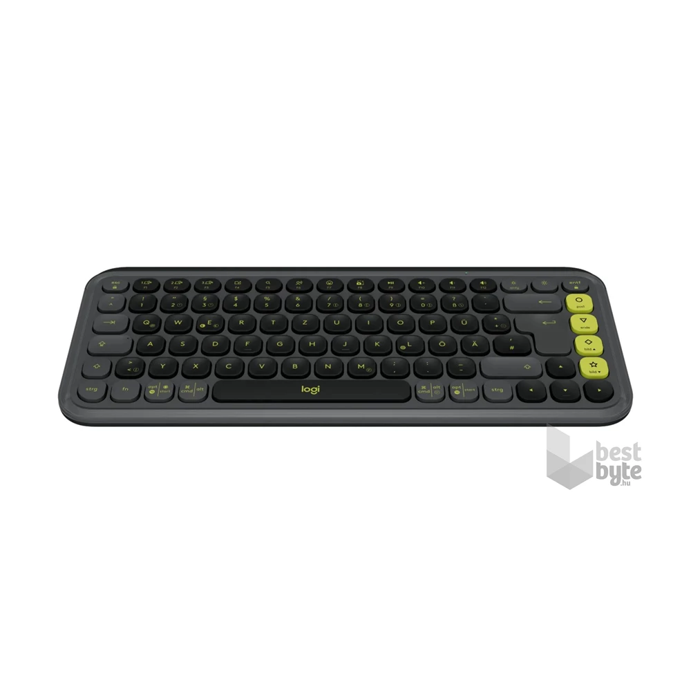 Logitech POP Icon Keys US vezeték nélküli grafitszürke/zöld billentyűzet