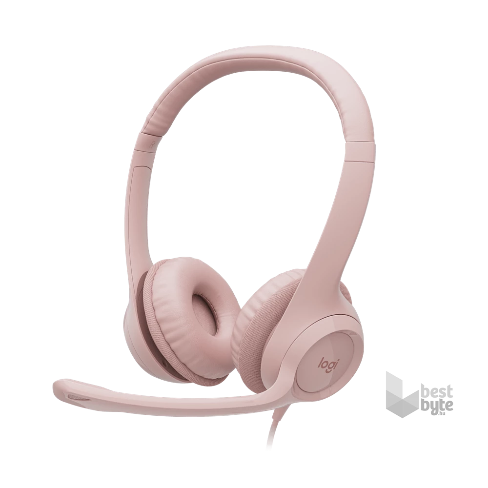Logitech H390 USB headset rózsaszín