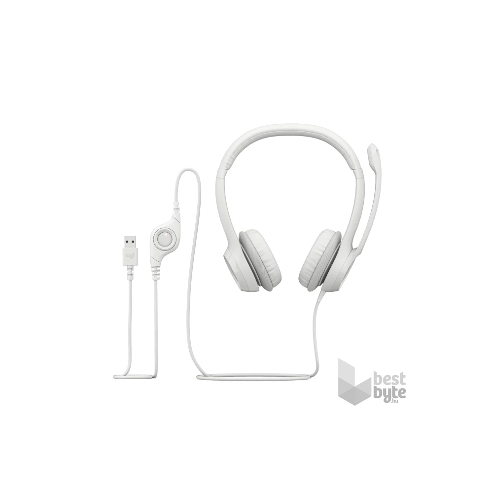 Logitech H390 USB headset fehér