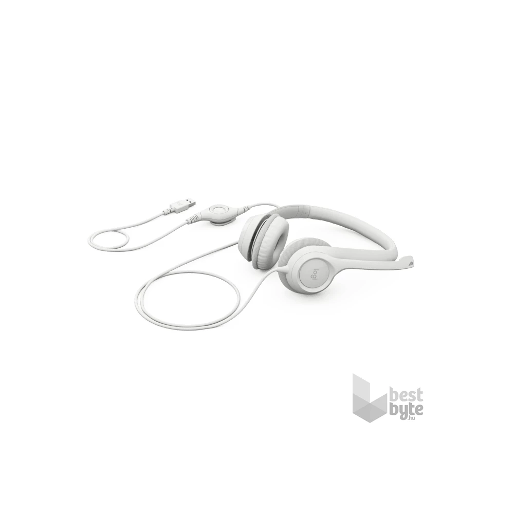 Logitech H390 USB headset fehér