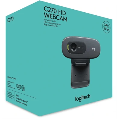 Logitech C270 720p fekete mikrofonos webkamera