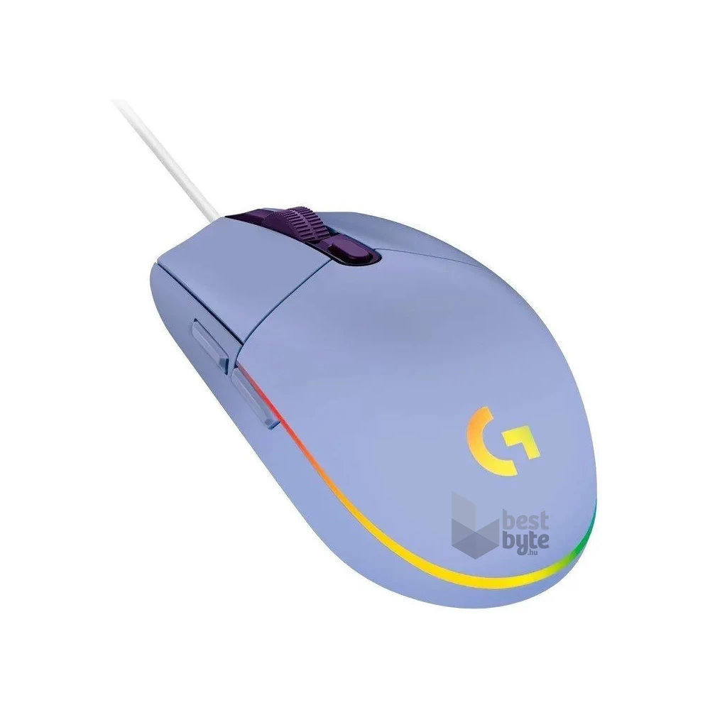 Logitech G102 Lightsync lila gamer egér