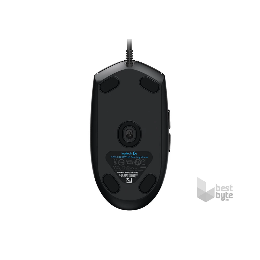 Logitech G203 Lightsync fekete gamer egér