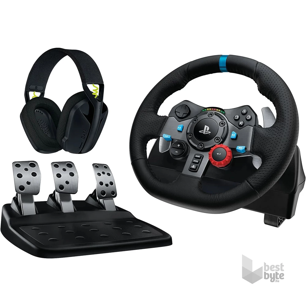 Logitech G29 Driving Force PC/PS4/PS5 kormány + G435 vezeték nélküli fejhallgató
