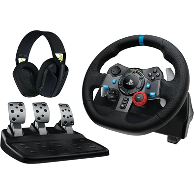 Logitech G29 Driving Force PC/PS4/PS5 kormány + G435 vezeték nélküli fejhallgató csomag
