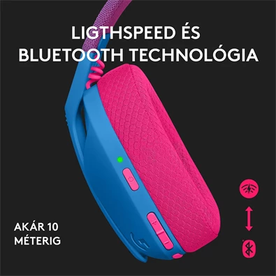 Logitech G435 Lightspeed Dolby Atmos 7.1 Surround Wireless kék vezeték nélküli gamer headset