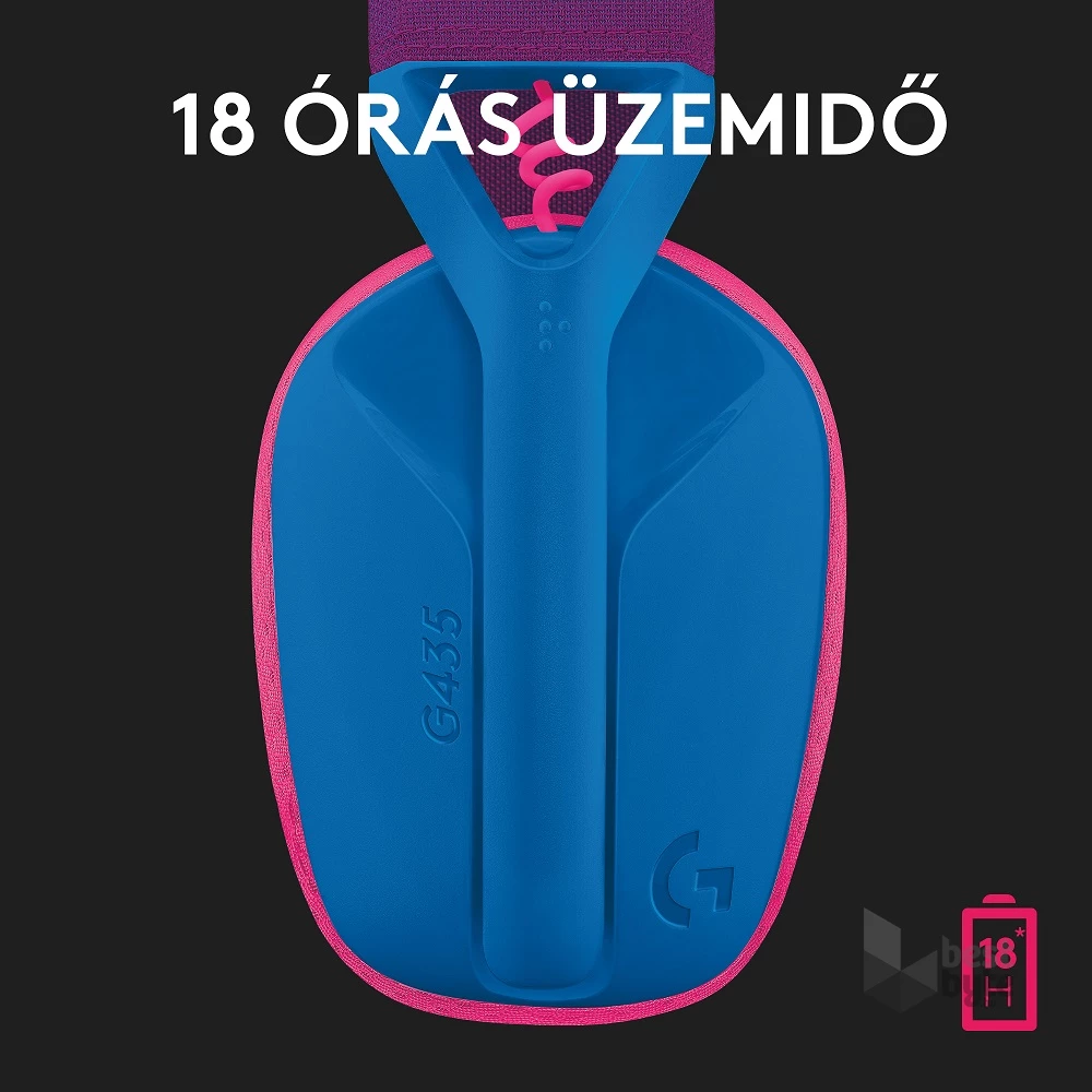 Logitech G435 Lightspeed Dolby Atmos 7.1 Surround Wireless kék vezeték nélküli gamer headset