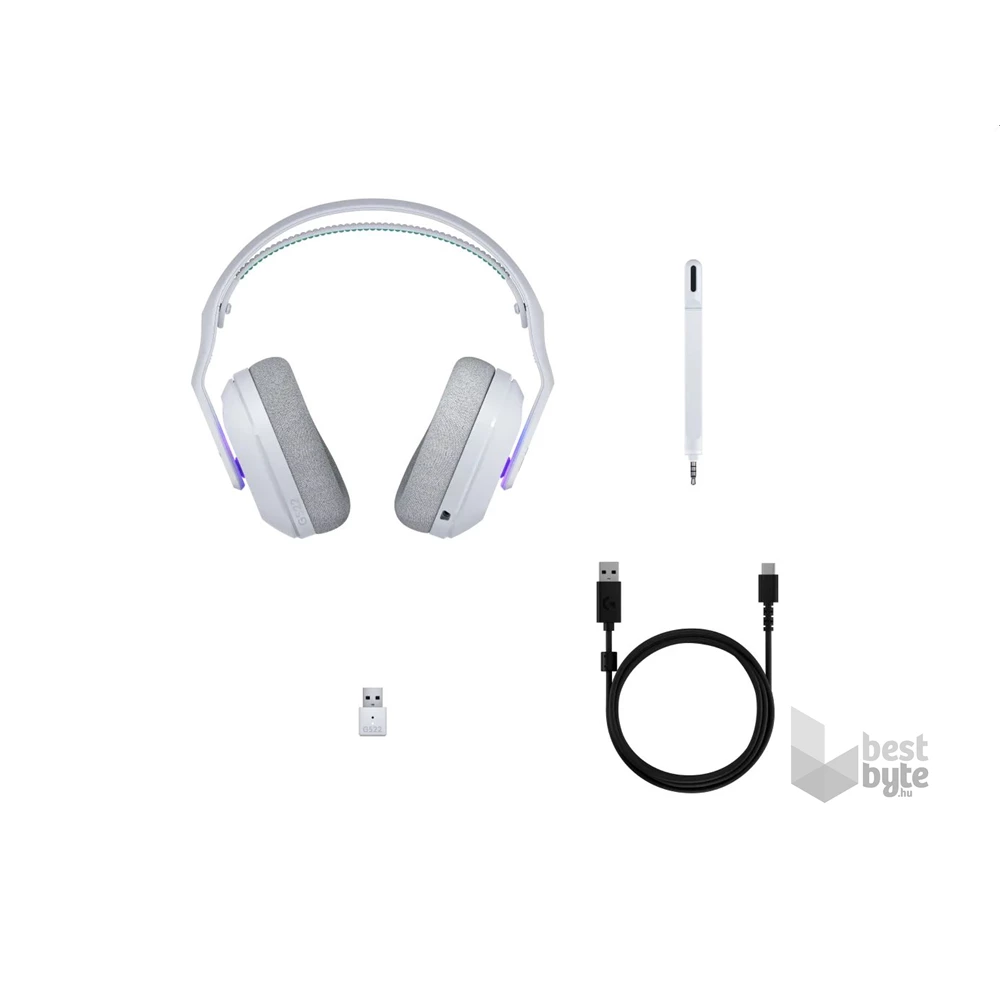 Logitech G522 Lightspeed vezeték nélküli fehér gamer headset