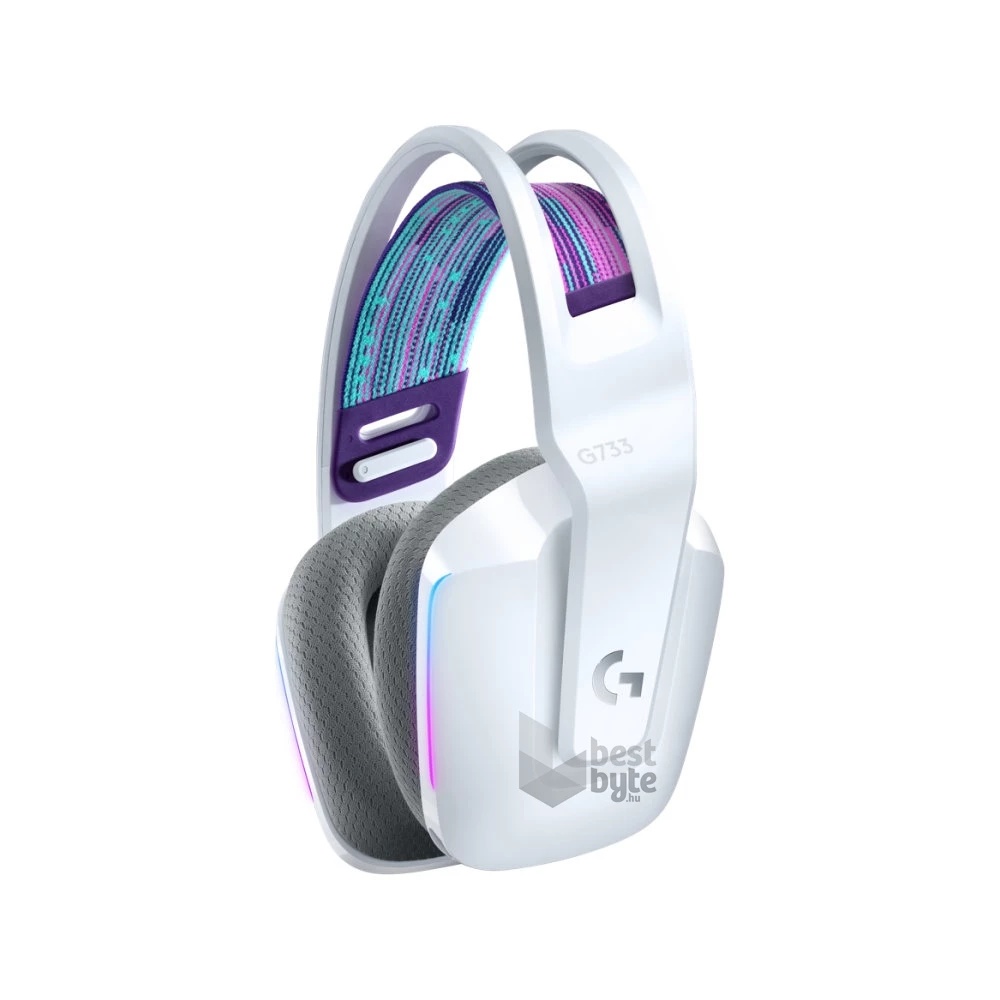 Logitech G733 Lightspeed Wireless RGB fehér gamer headset
