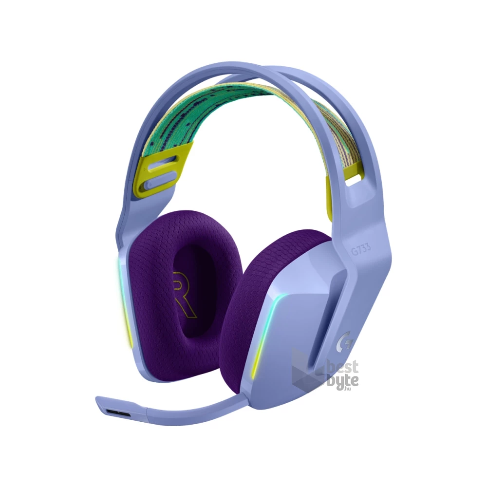 Logitech G733 Lightspeed Wireless RGB lila gamer headset