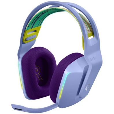 Logitech G733 Lightspeed Wireless RGB lila gamer headset (Újracsomagolt)