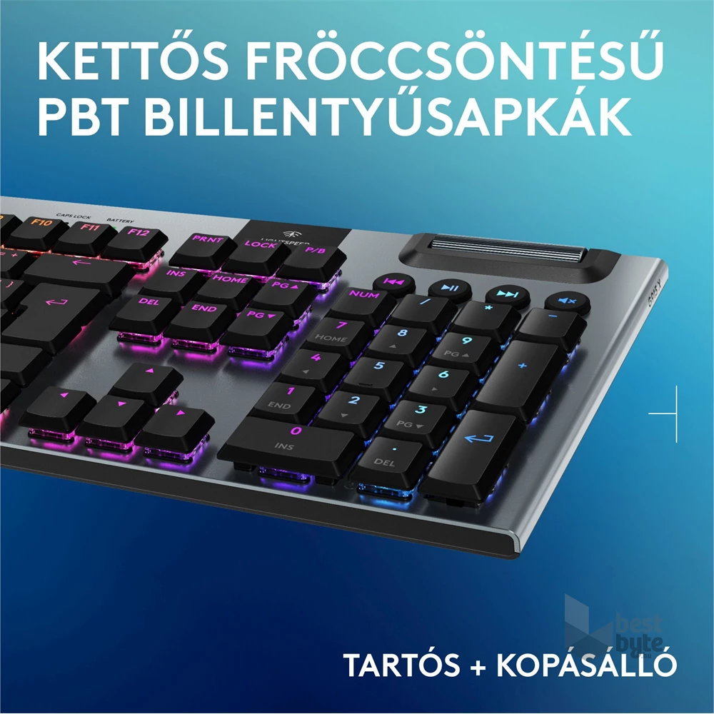 Logitech G915 X LIGHTSPEED US vezeték nélküli fekete billentyűzet