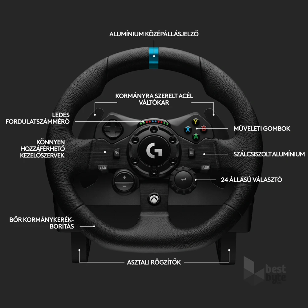 Logitech G923 Trueforce PC/XBOX One/XBOX Series S/XBOX Series X versenykormány