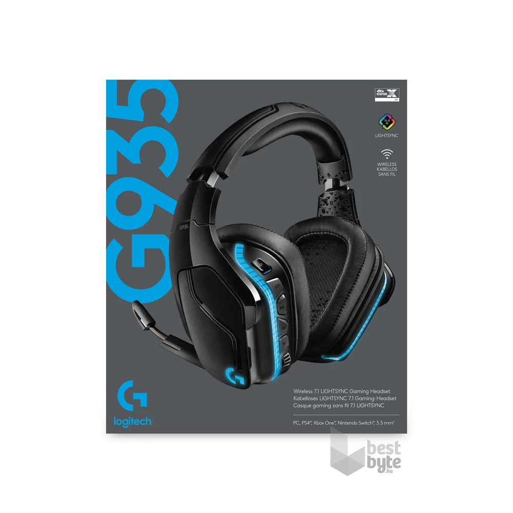 Logitech G935 7.1 vezeték nélküli gamer headset