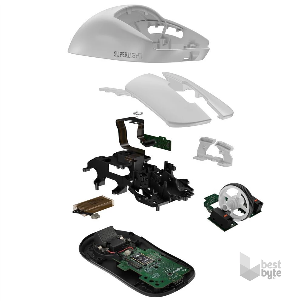 Logitech G PRO X SUPERLIGHT 2 LIGHTSPEED vezeték nélküli fehér gamer egér