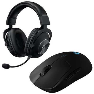 Logitech G PRO vezeték nélküli gamer egér és G PRO X USB fekete vezetékes gamer headset bundle