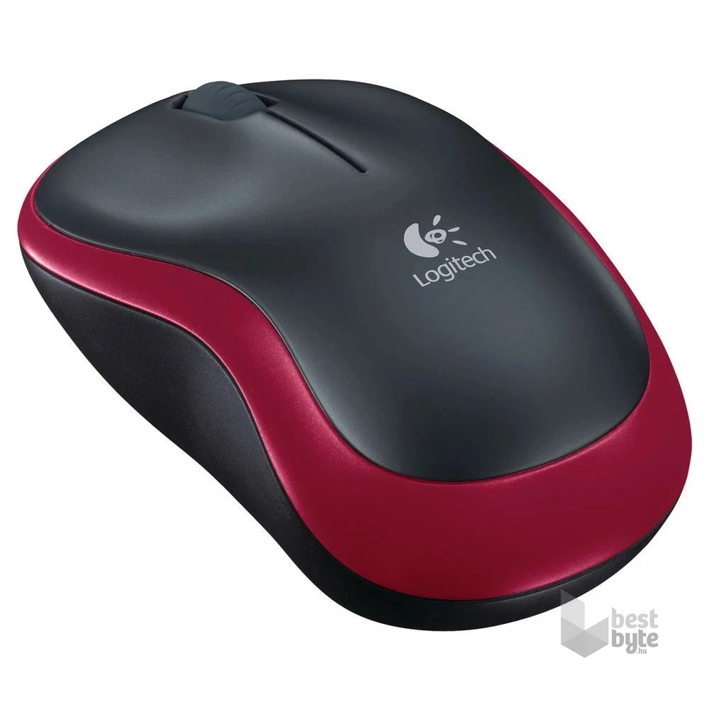 Logitech M185 vezeték nélküli piros notebook egér