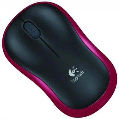 Logitech M185 vezeték nélküli piros notebook egér