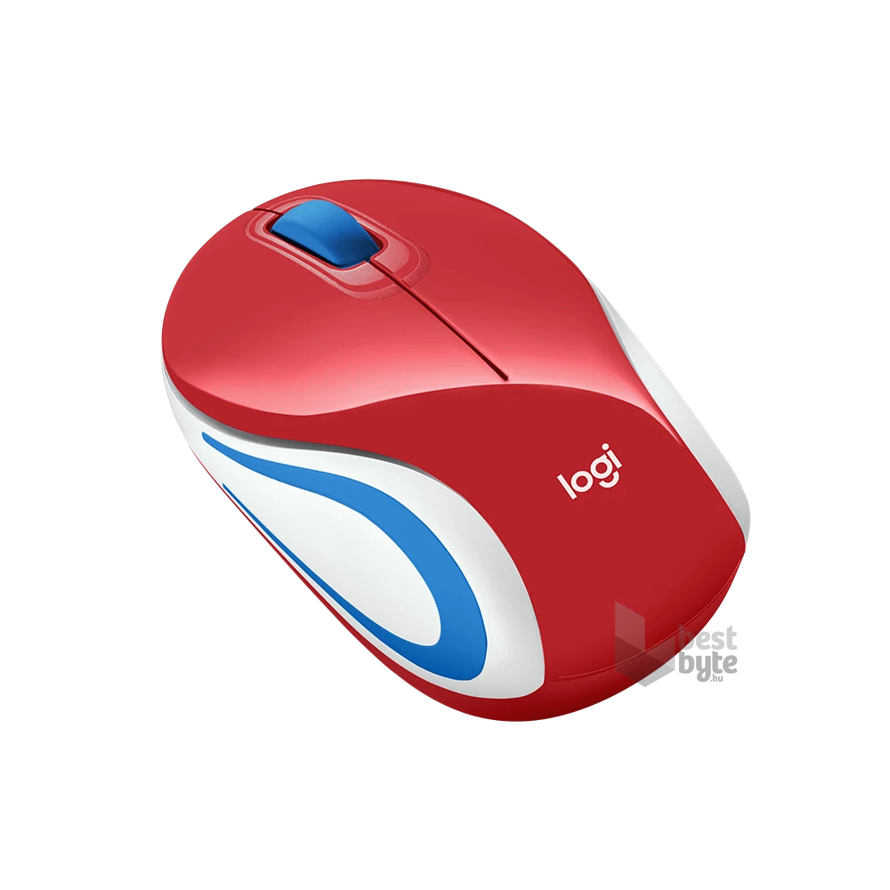 Logitech M187 vezeték nélküli piros notebook egér