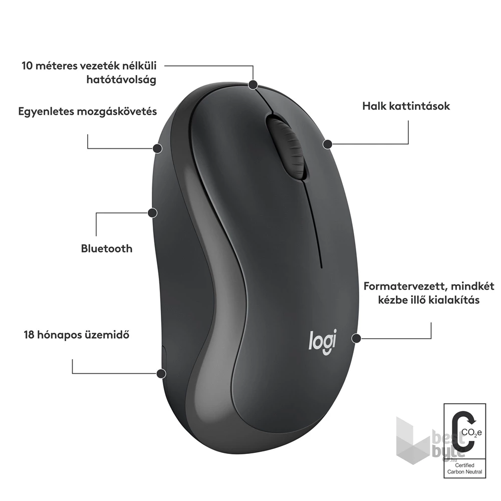 Logitech M240 Silent Bluetooth fekete egér