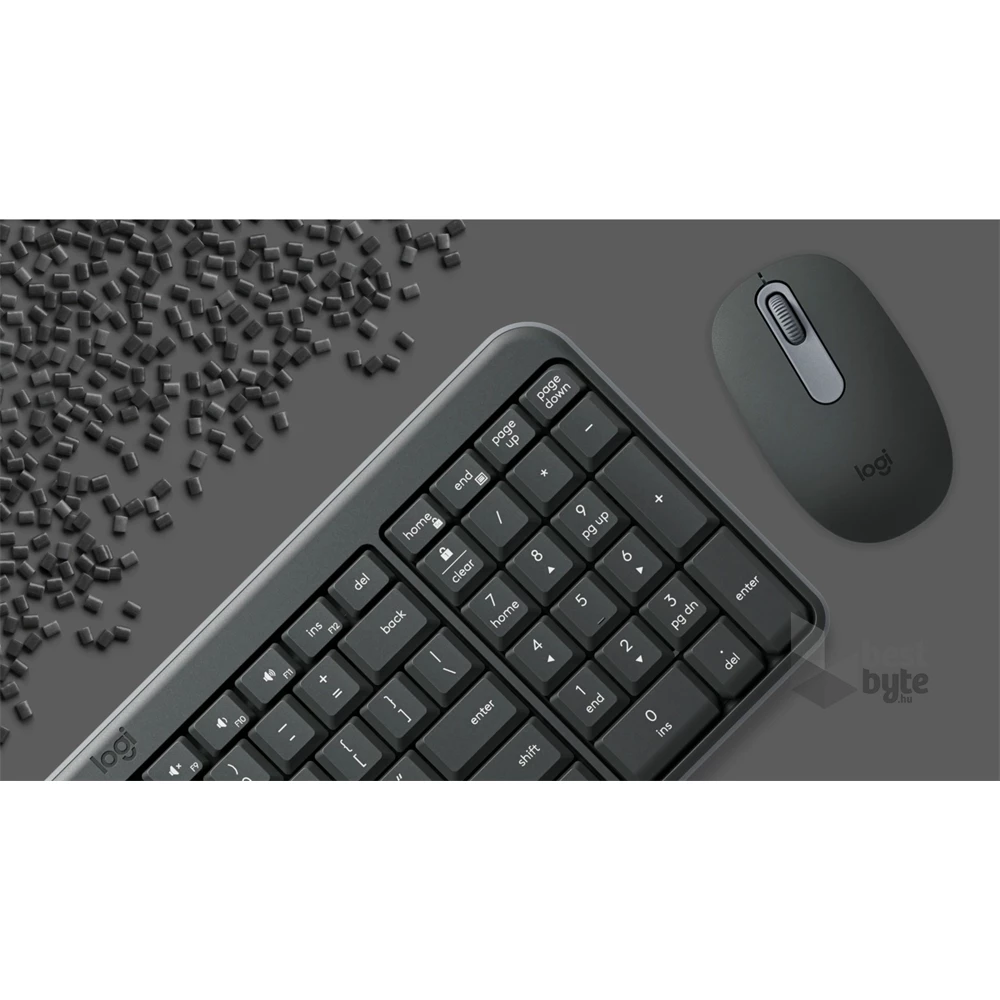 Logitech MK250 HUN grafitszürke vezeték nélküli billentyűzet + egér