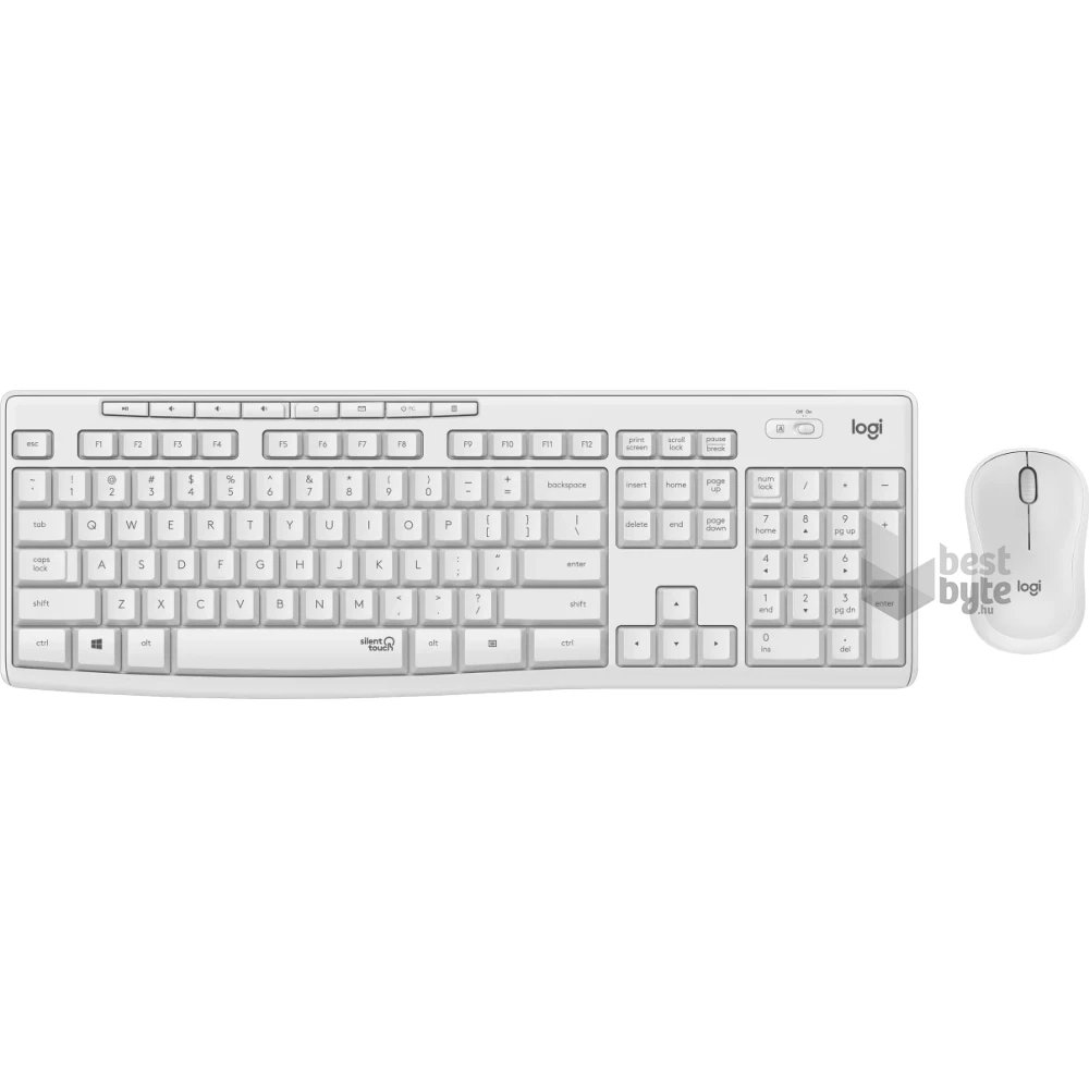 Logitech MK295 Silent HUN fehér vezeték nélküli billentyűzet + egér