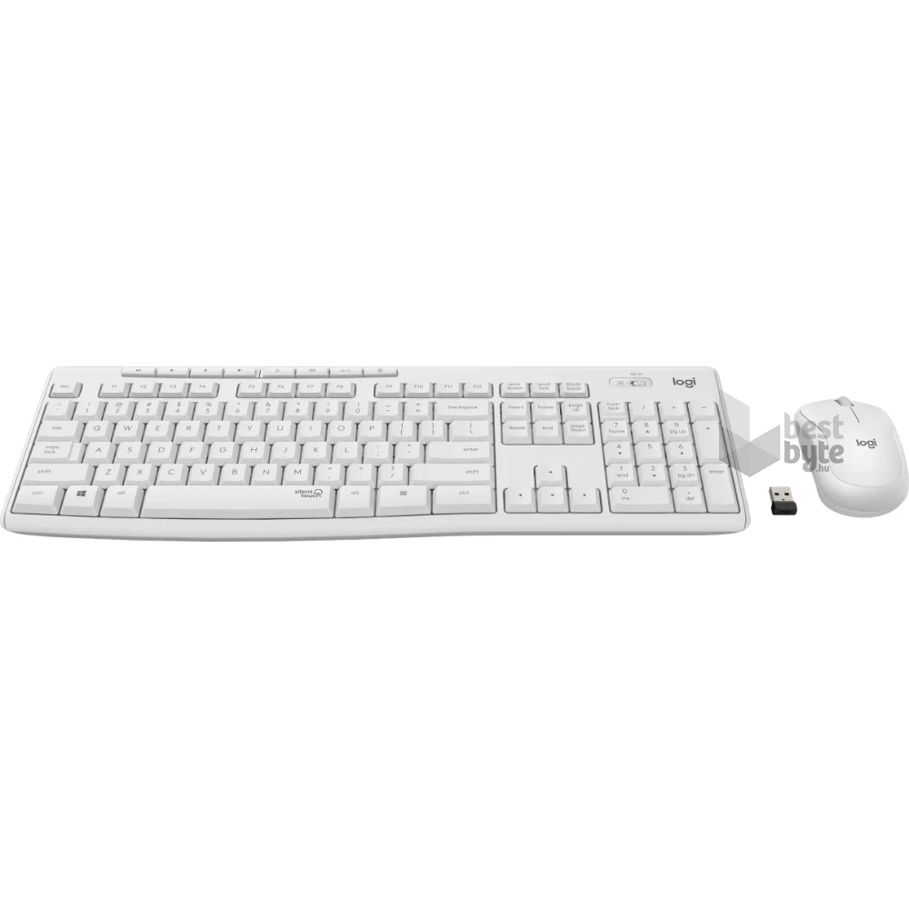 Logitech MK295 Silent HUN fehér vezeték nélküli billentyűzet + egér