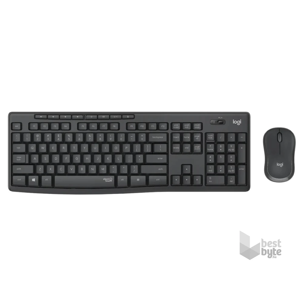 Logitech MK295 Silent HUN grafitszürke vezeték nélküli billentyűzet + egér