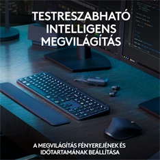 Logitech MX Keys S Plus US fekete billentyűzet