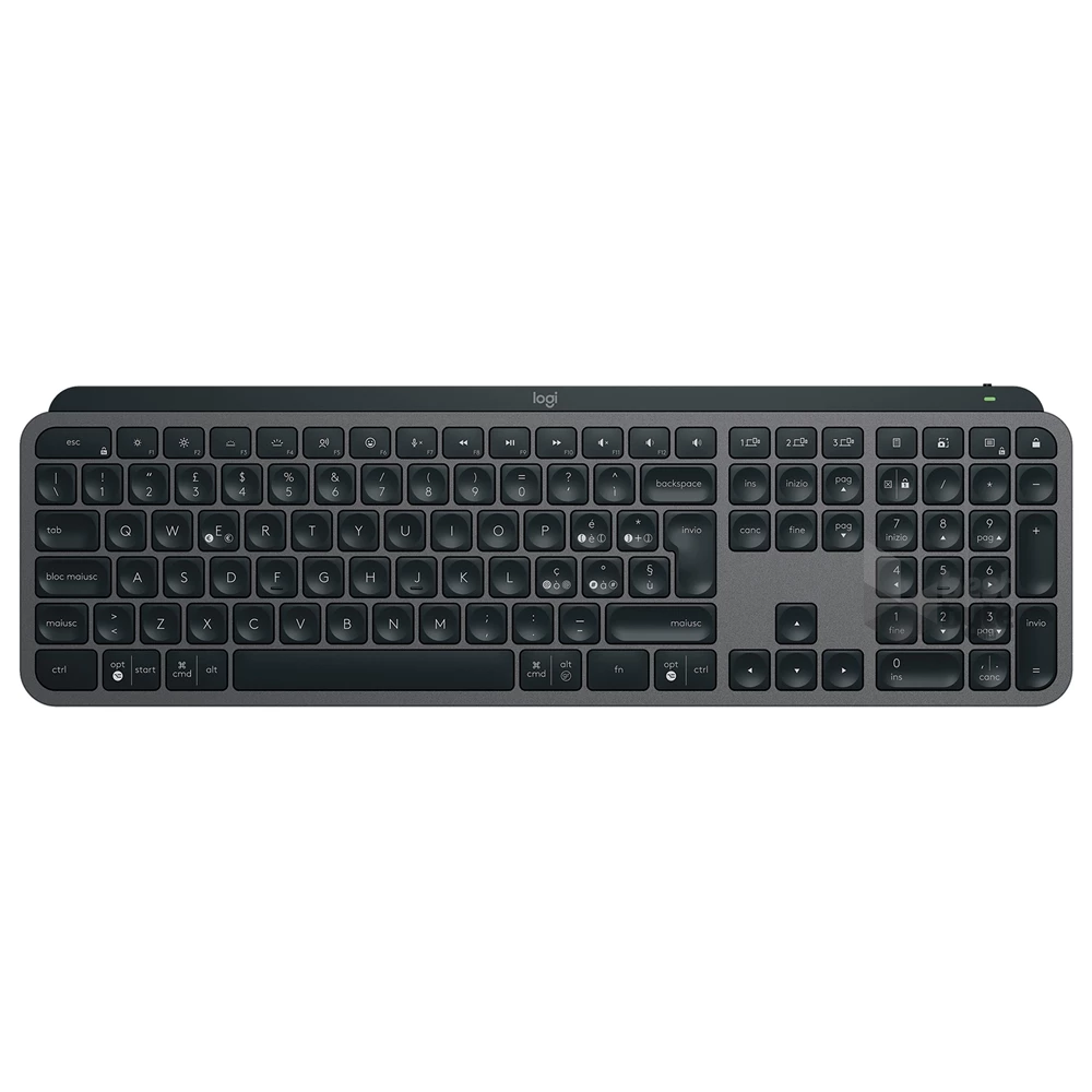 Logitech  MX Keys S lézergravírozott magyar kiosztású grafitszürke vezeték nélküli billentyűzet