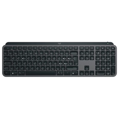 Logitech  MX Keys S lézergravírozott magyar kiosztású grafitszürke vezeték nélküli billentyűzet