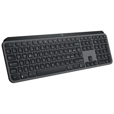 Logitech  MX Keys S lézergravírozott magyar kiosztású grafitszürke vezeték nélküli billentyűzet