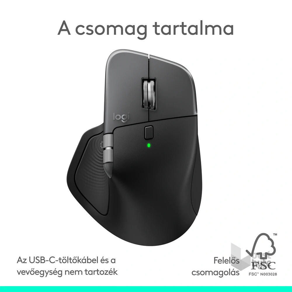 Logitech MX Master 4 for MAC vezeték nélküli fekete egér
