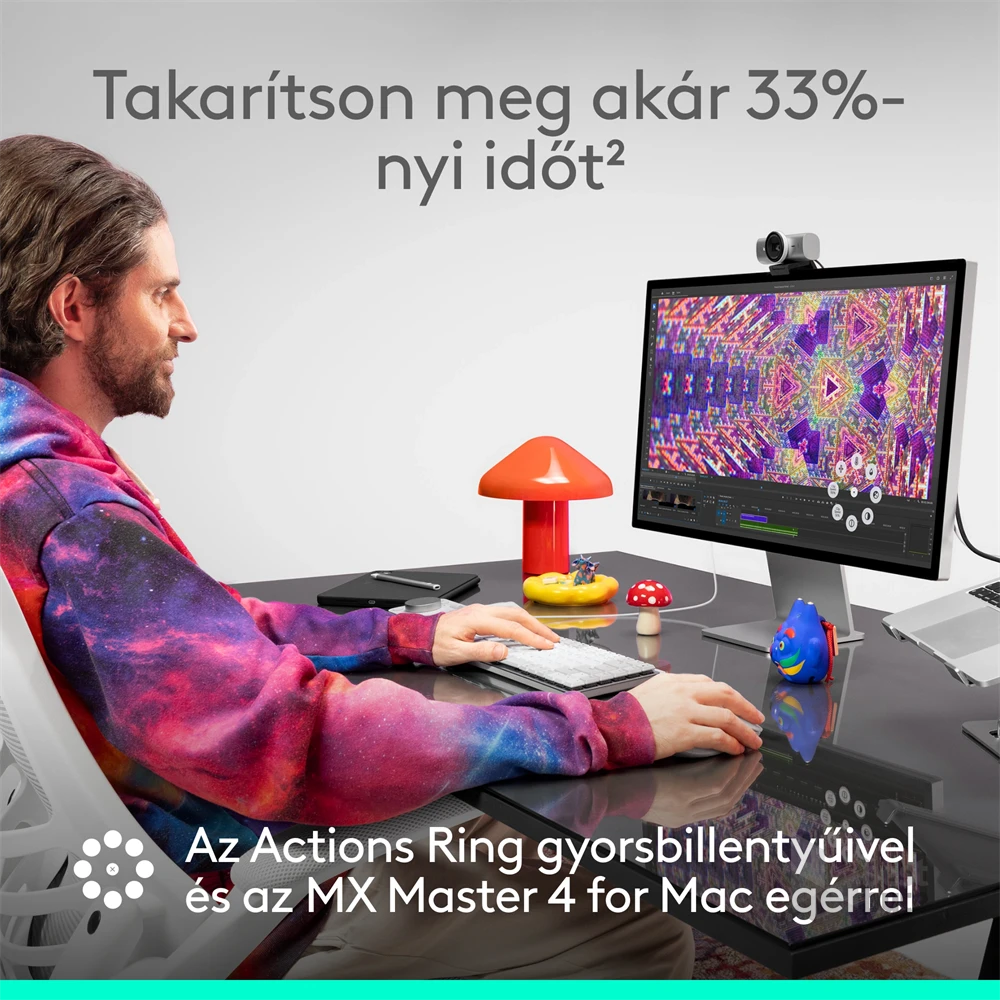 Logitech MX Master 4 for MAC vezeték nélküli fekete egér