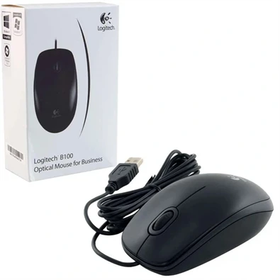 Logitech OEM B100 USB fekete egér