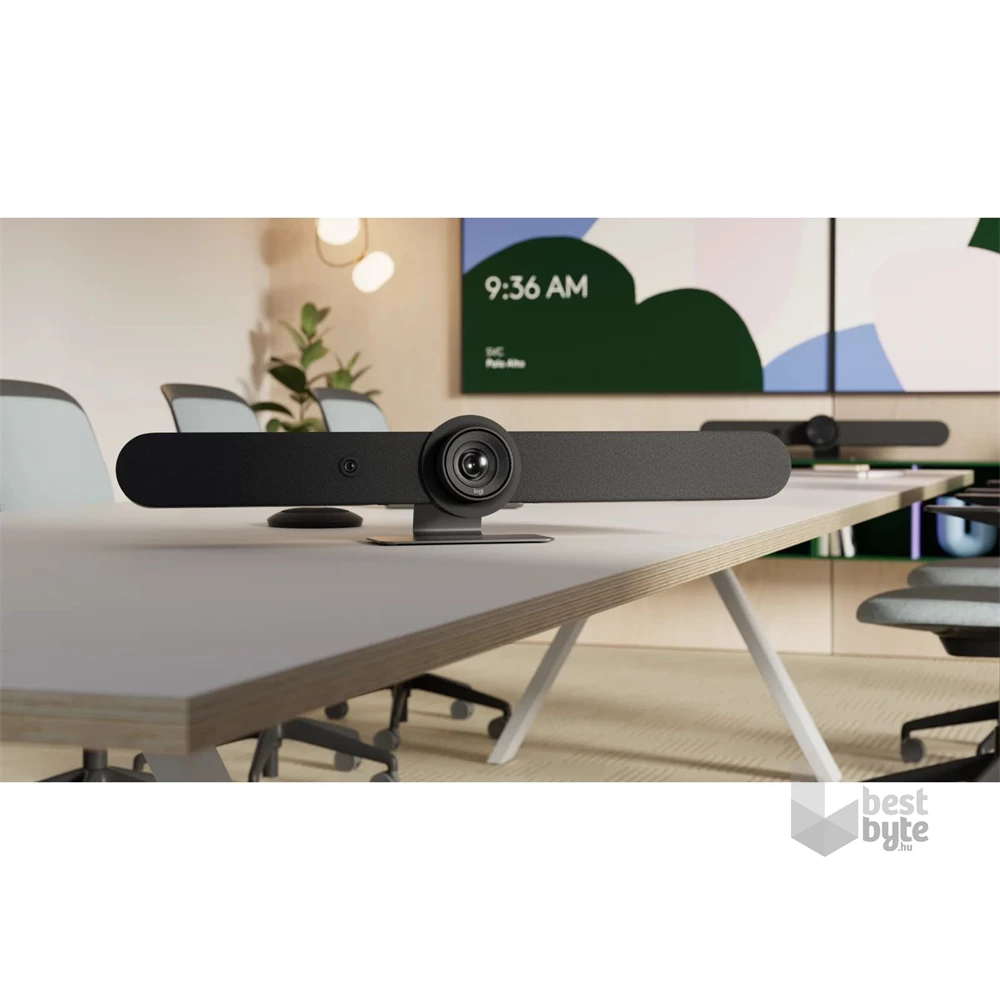Logitech Rally Bar ConferenceCam rendszer (3840x2160 képpont, 90°-os látótér, mikrofon Ultra HD, fekete) webkamera