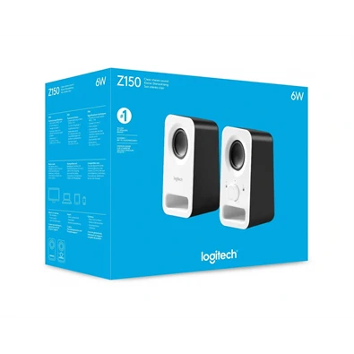 Logitech Z150 jack 2.0 6W fehér hangszóró