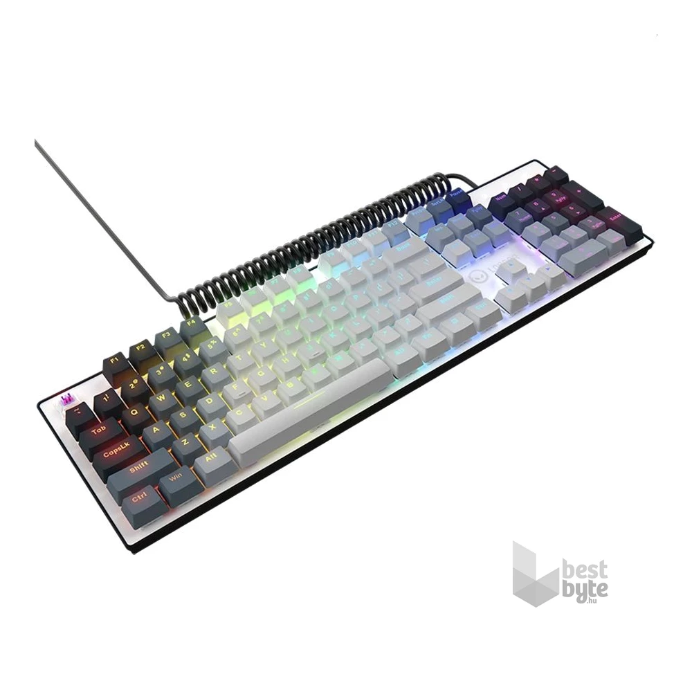 Lorgar Azar 514 RGB, fehér vezetékes mechanikus gamer billentyűzet