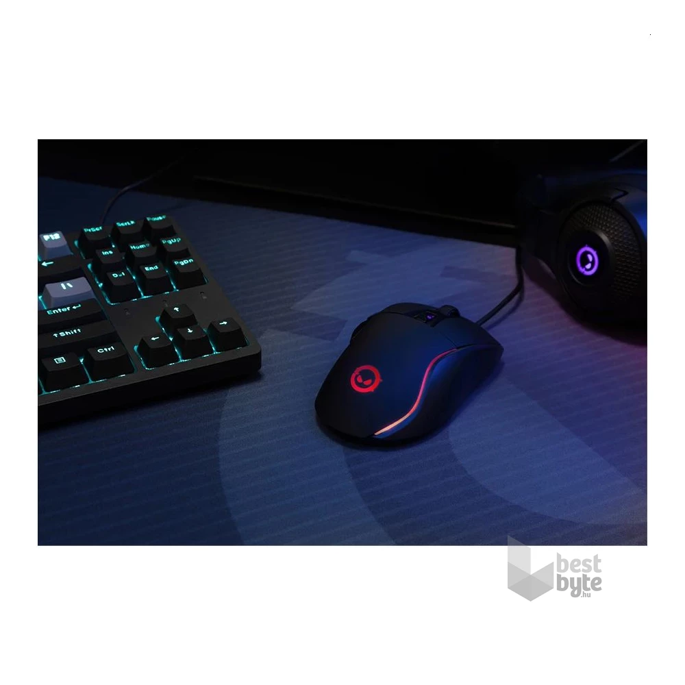 Lorgar Jetter 357 RGB fekete gamer egér