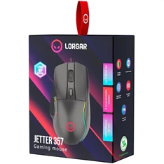 Lorgar Jetter 357 RGB fekete gamer egér