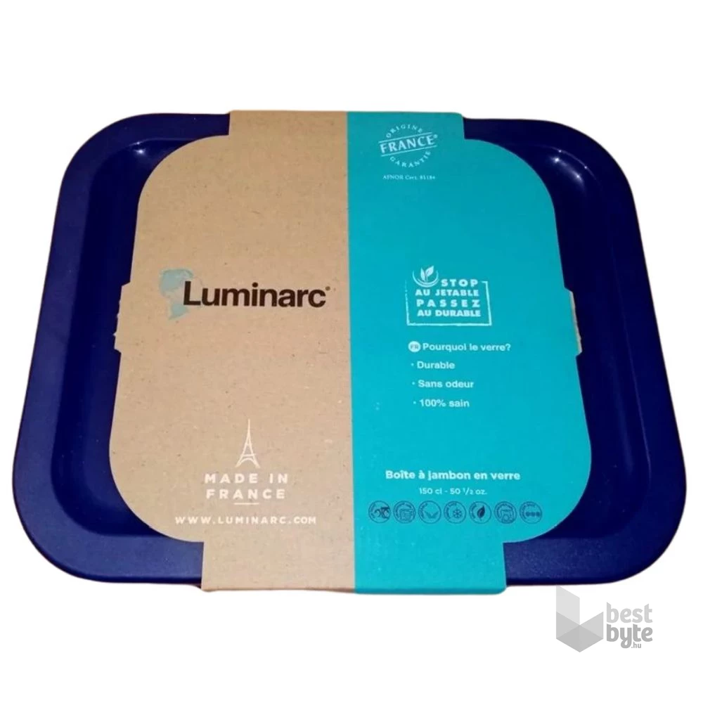 Luminarc üveg 1500ml ételtároló műanyag fedéllel