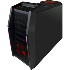M-Tech NOB09A-BK RED LED táp nélküli fekete ATX ház